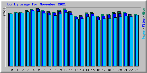 Hourly usage for November 2021