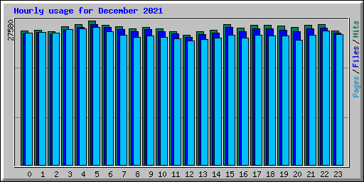 Hourly usage for December 2021