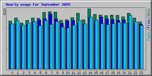Hourly usage for September 2025