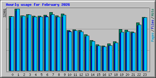 Hourly usage for February 2026