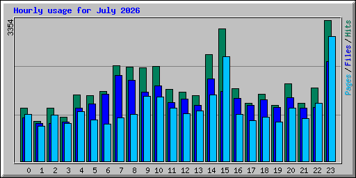 Hourly usage for July 2026